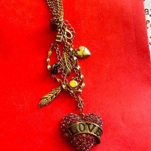 Heart Betsy Johnson Necklace
